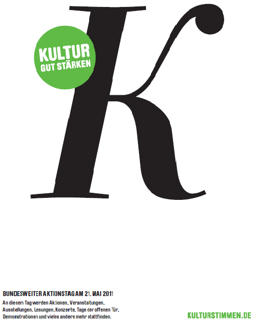 Plakat Kultur Gut Stärken; Bild: Kulturstimmen.de