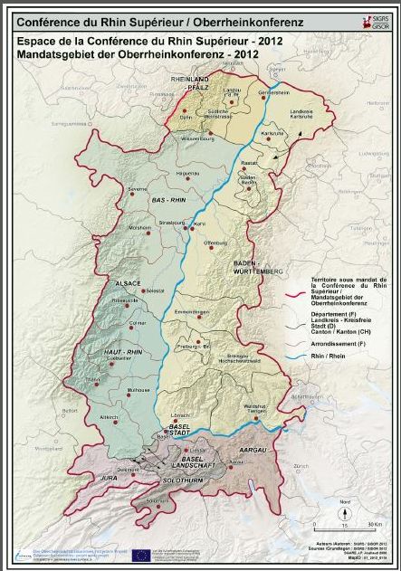 Das Mandatsgebiet der Oberrheinkonferenz