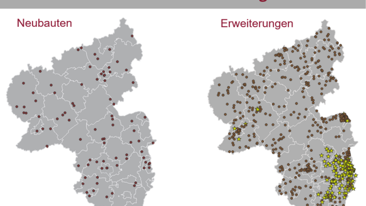 Durch Erweiterung und Neubau entstehen immer mehr LTE-Standorte in Rheinland-Pfalz
