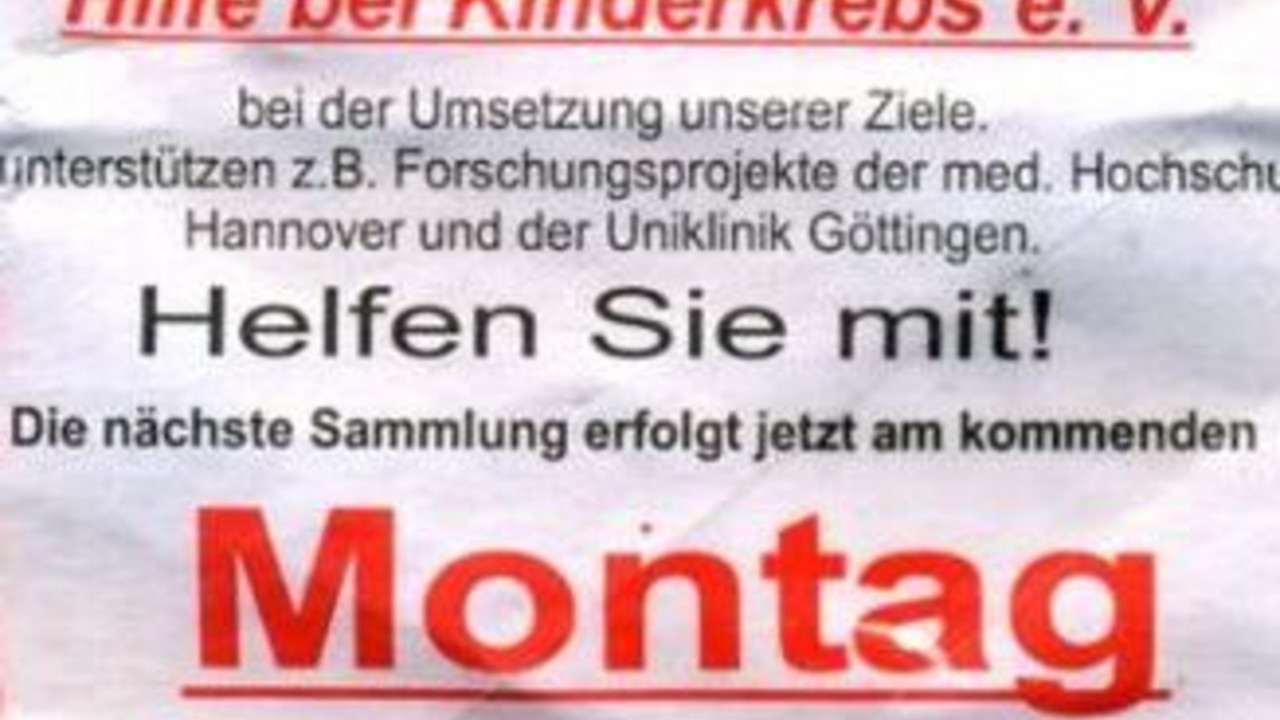 Ausschnitt des verwendeten Wurfzettels; Quelle: ADD Trier