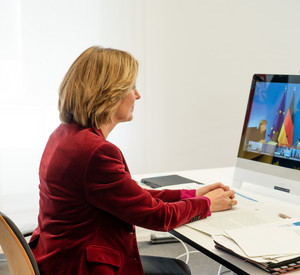 Ministerpräsidentin Malu Dreyer im Austausch mit Bund und Ländern