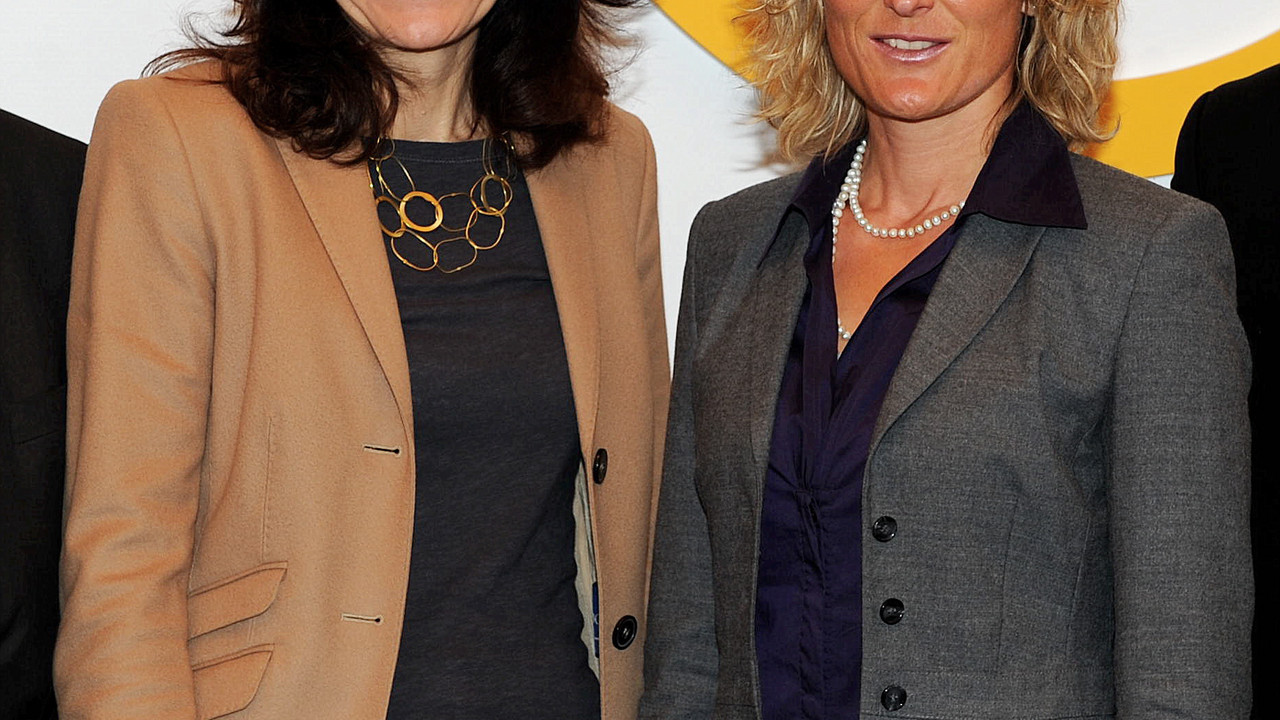 Die Chefin der Staatskanzlei, Staatssekretärin Jacqueline Kraege, und die Aargauer Regierungschefin, Frau Landammann Susanne Hochuli; Bild: Kristina Schäfer / © Staatskanzlei