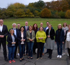 Gruppenbild des Ministerrats bei der Arbeitsklausur in Daun.