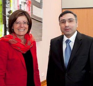 Ministerpräsidentin Malu Dreyer empfing den türkischen Generalkonsul Arif Eser Torun zum Antrittsbesuch in der Staatskanzlei; Bild: Pipprich