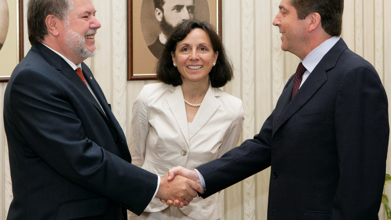 Ministerpräsident Beck mit Staatspräsident Parvanov; Bild: Nicolov