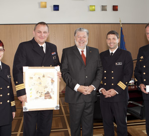 Abmeldung der Fregatte Rheinland-Pfalz in der Staatskanzlei; Bild: Martina Pipprich / © Staatskanzlei