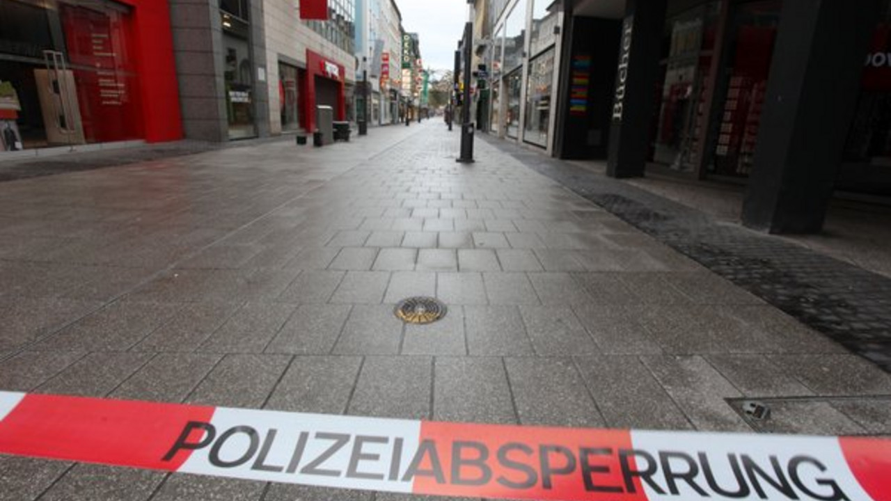 Gesperrte Fußgängerzone in Koblenz; Bild: dpa