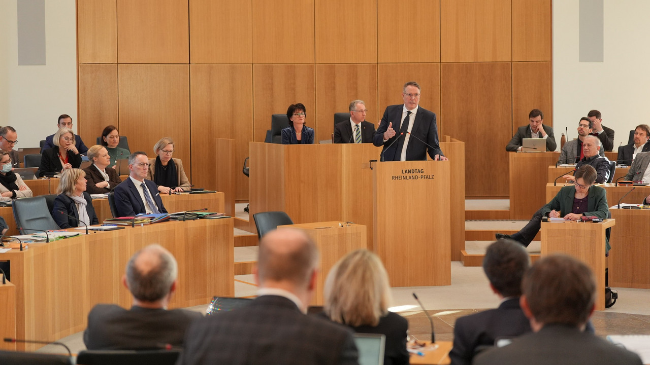 Ministerpräsident Alexander Schweitzer im Landtag