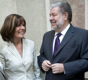 Ministerpräsident Beck und Arbeitsministerin Dreyer