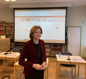 Ministerpräsidentin Malu Dreyer bei der Pressekonferenz in der Landesarchivverwaltung