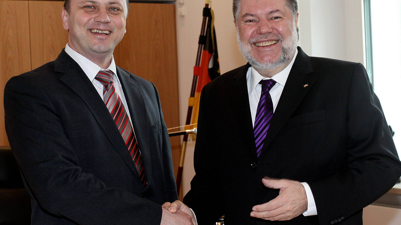 Botschafter Giro und Kurt Beck; Bild: Stk