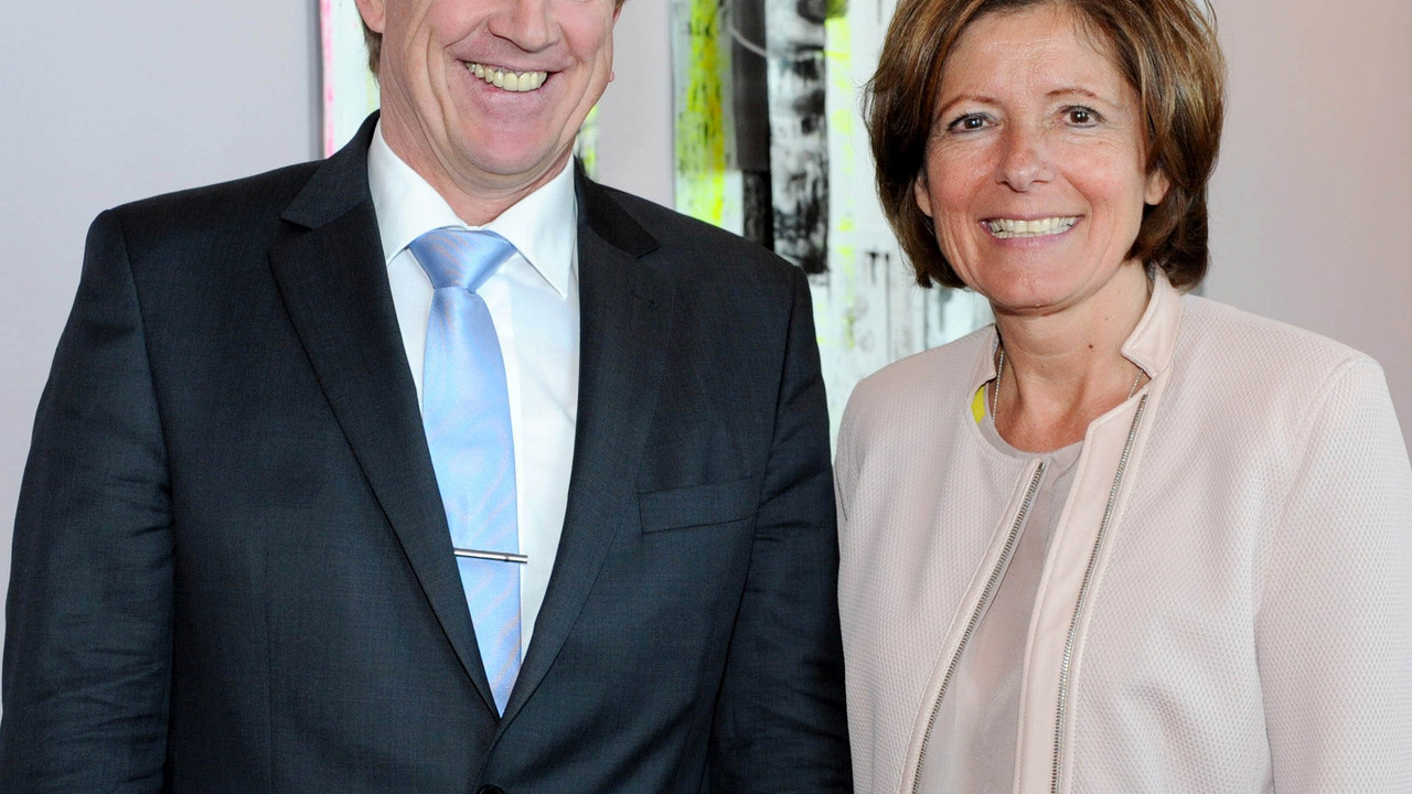 Dreyer und Hartelt in der Staatskanzlei. Bild: Schäfer