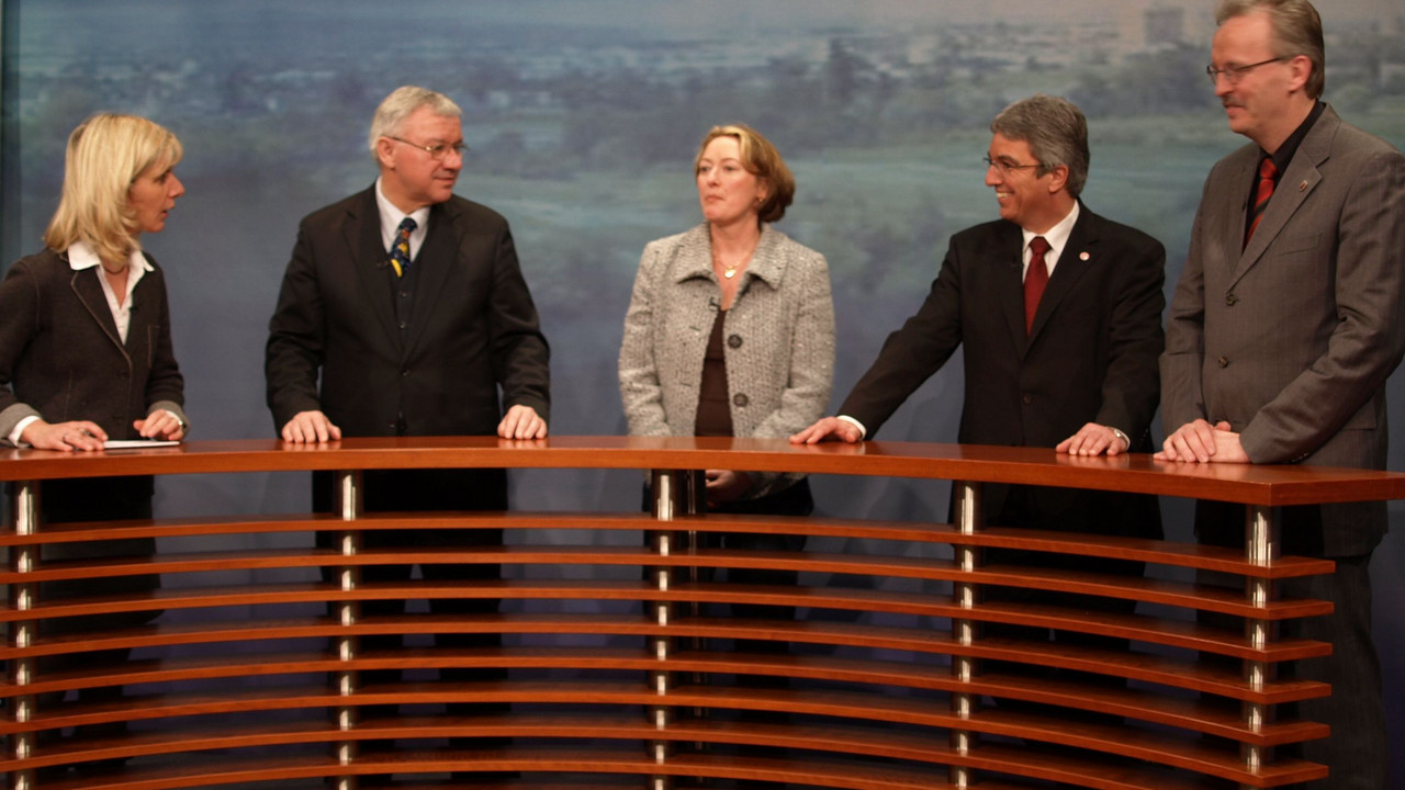 Staatssekretäre bei TV Mittelrhein; Bild: Stk