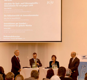 Das 3. Gutenberg-Symposium hatte das Thema „Innovation made in Rheinland-Pfalz“. Bild: Kristina Schäfer / © Staatskanzlei