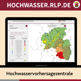 Die Hochwasservorhersagezentrale des rheiland-pfälzischen Landesamtes für Umwelt hat für Teile von Rheinland-Pfalz eine Warnung für eine Hohe Hochwassergefährdung ausgegeben!