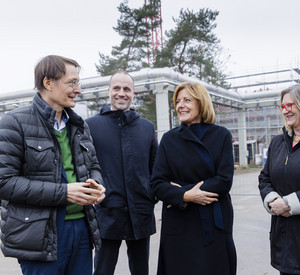 Prof. Karl Lauterbach, Clemens Hoch, Malu Dreyer, Dr. Sabine Nikolaus