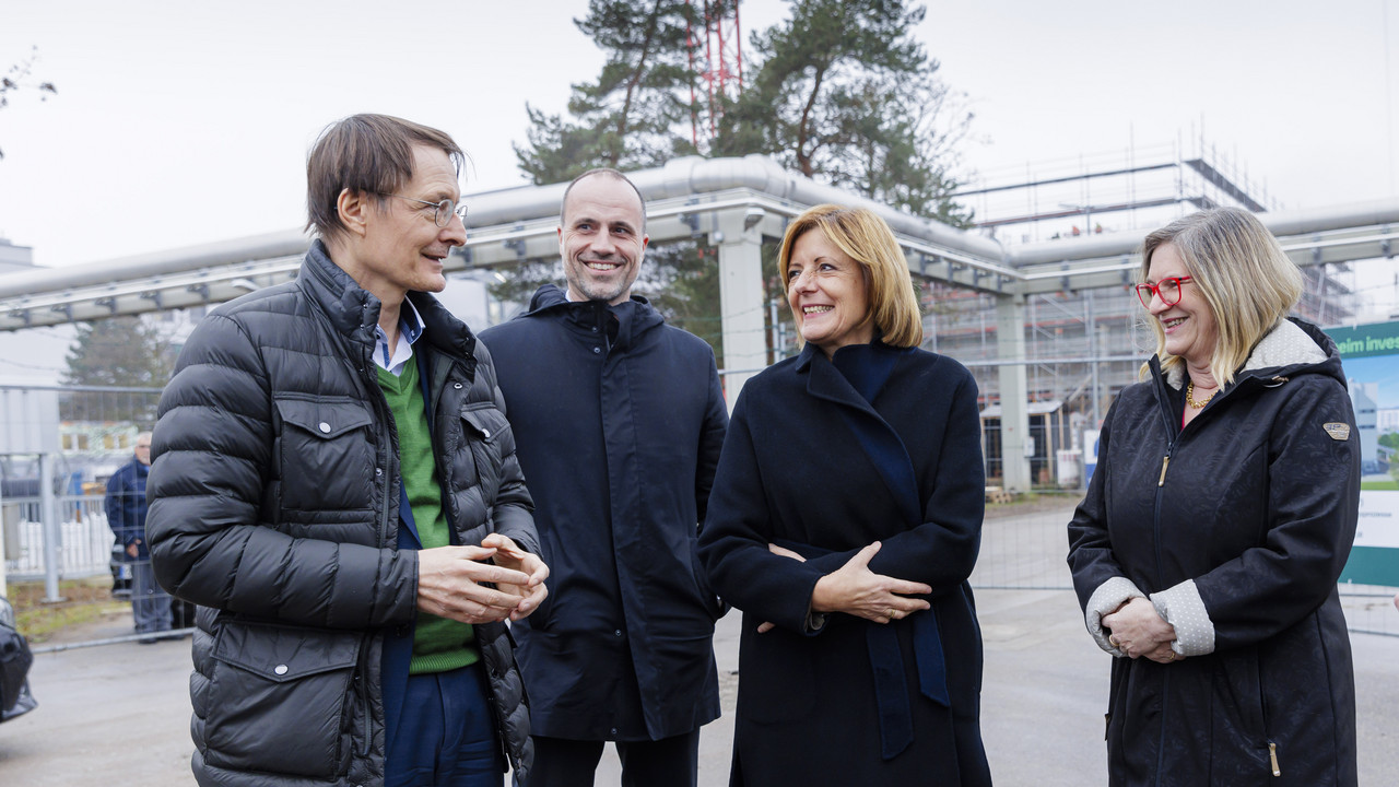 Prof. Karl Lauterbach, Clemens Hoch, Malu Dreyer, Dr. Sabine Nikolaus