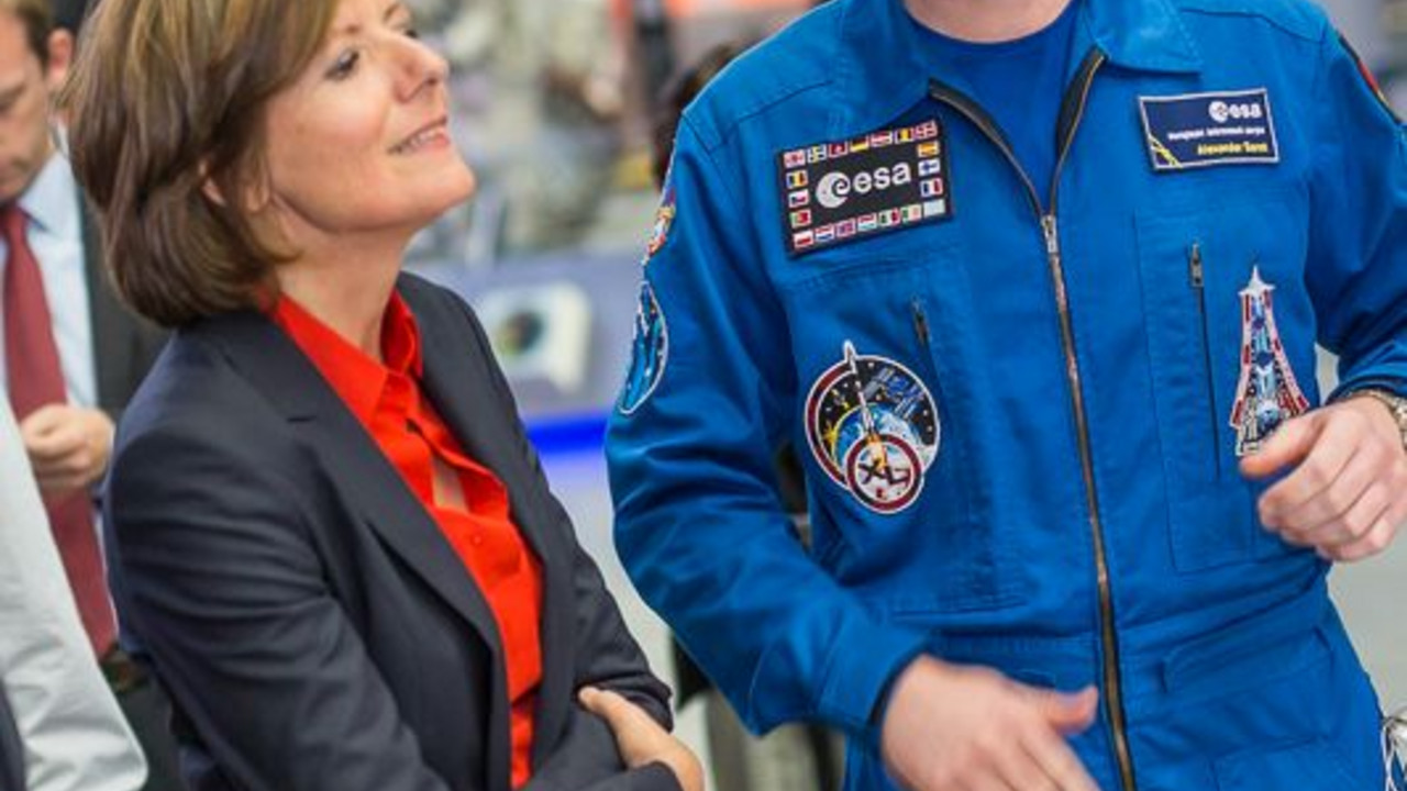 Alexander Gerst und Malu Dreyer im Gespräch; Foto: Technik Museum Speyer