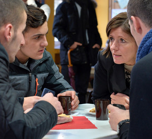 Ministerpräsidentin Malu Dreyer in der Aufnahmeeinrichtungen für Asylbegehrende (AfA) in Trier