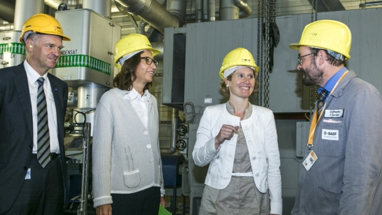 Wirtschaftministerin Lemke bei der BASF; Bild: Ministerium