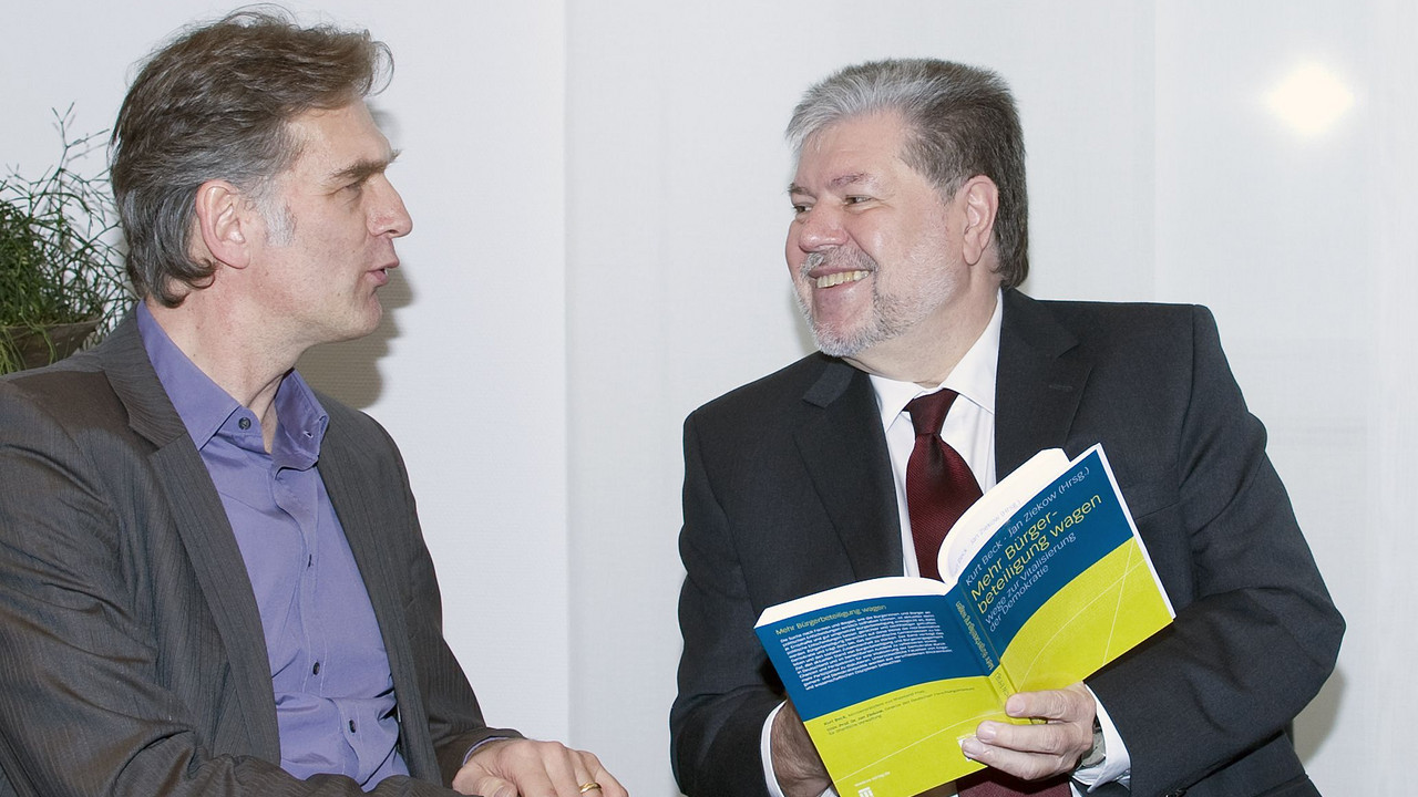 Walter Sittler und Kurt Beck; Bild: Feuerbach
