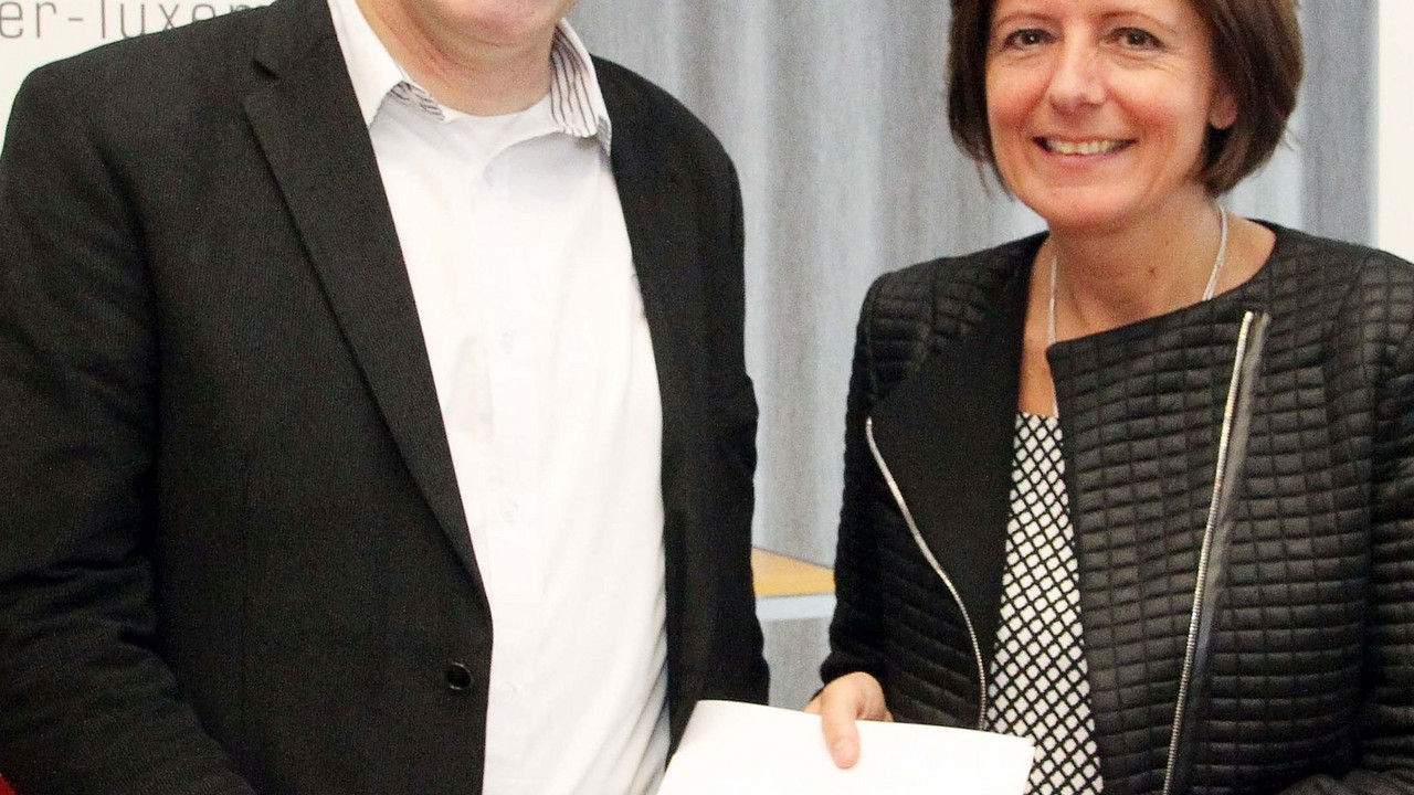 Ministerpräsidentin Malu Dreyer im Gründungsbüro der Hochschulen Trier; Bild: Vetter