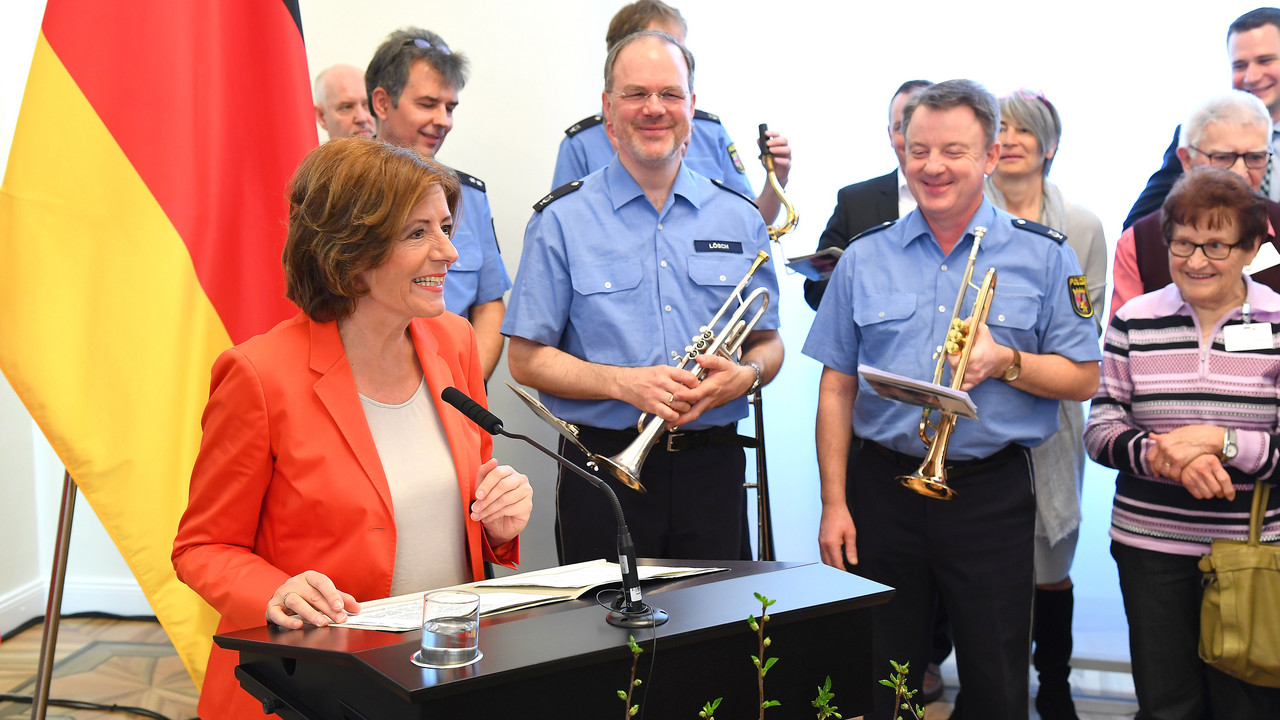 Ministerpräsidentin Malu Dreyer beim siebten Bürgerempfang in der Staatskanzlei.