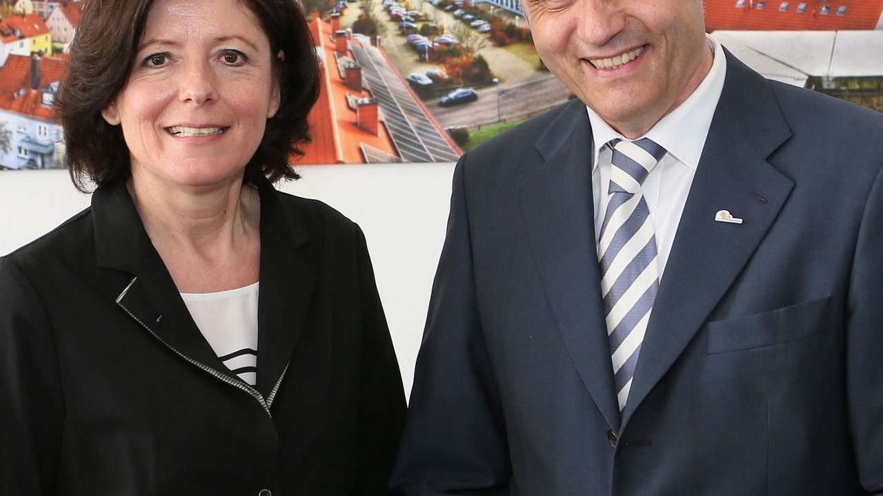 Start in das RLP-Tag-Wochenende: Ministerpräsidentin Malu Dreyer und Oberbürgermeister Bernhard Matheis; Bild: Herbert Piel / (c) Staatskanzlei