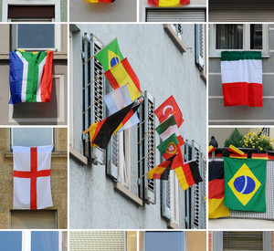 internationale Flaggen; Bild: dpa