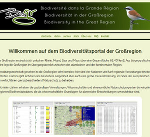 Screenshot Biodiversitätsportal