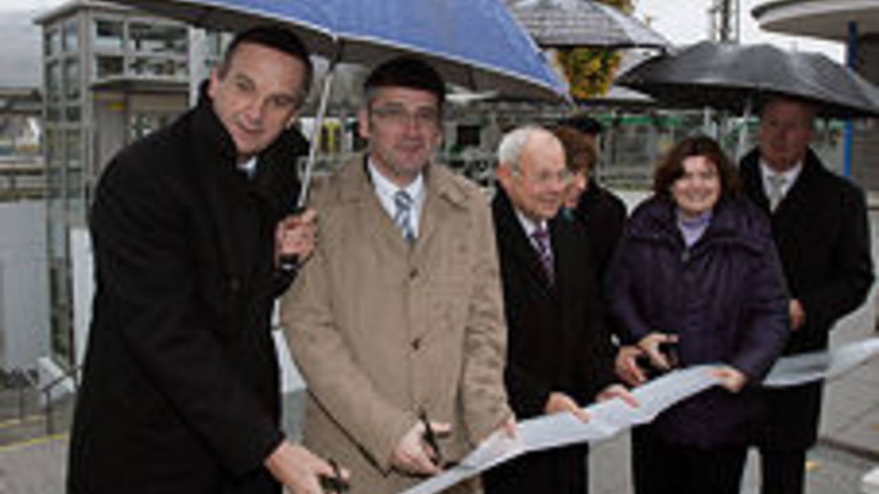 Verkehrsminister Hendrik Hering eröffnet den "Umweltbahnhof" in Niederlahnstein; Bild: Frey