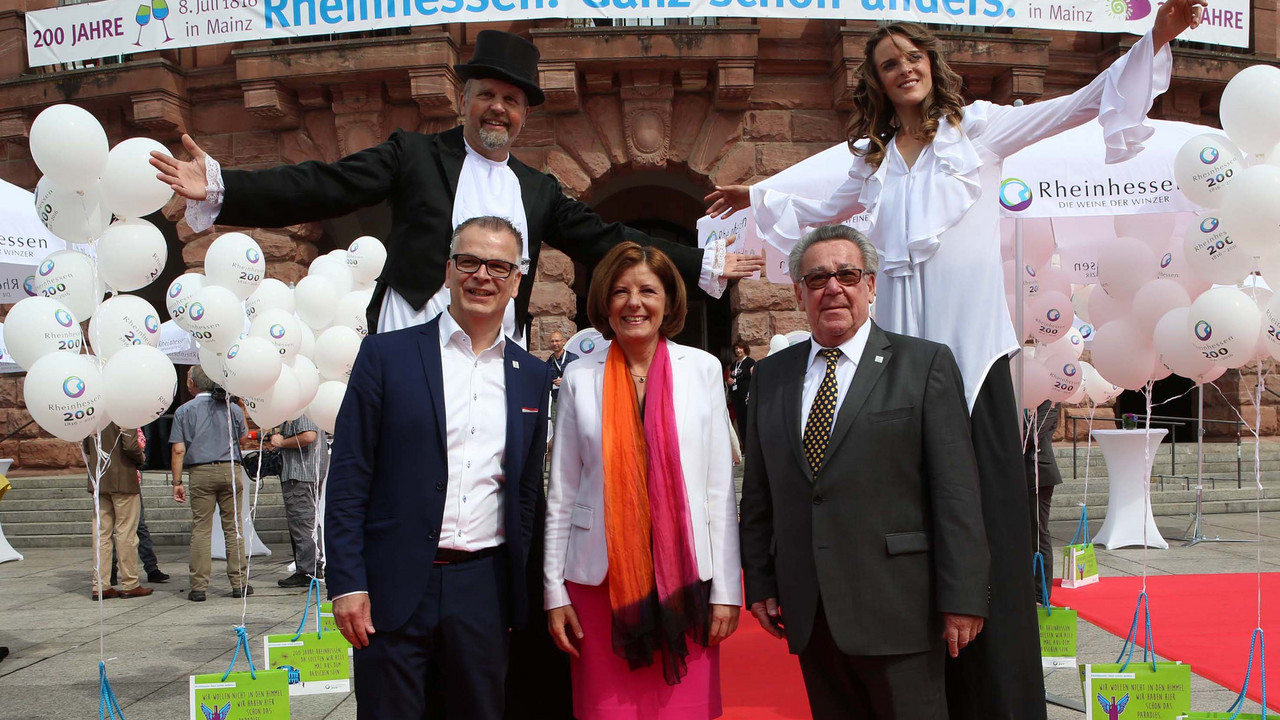 Vor dem Festakt "200 Jahre Rheinhessen" 