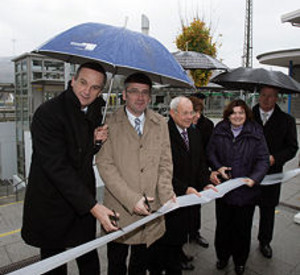 Verkehrsminister Hendrik Hering eröffnet den "Umweltbahnhof" in Niederlahnstein; Bild: Frey