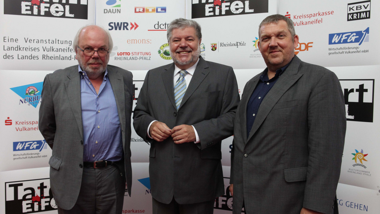 Hajo Gies, Kurt Beck, Dietmar Bär; Bild: Sell