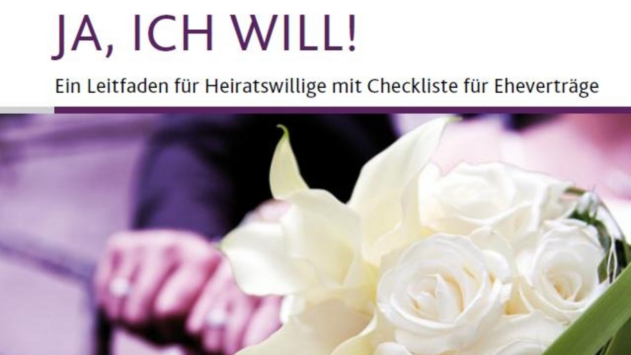 Broschüren-Tittelblatt: Ja ich will