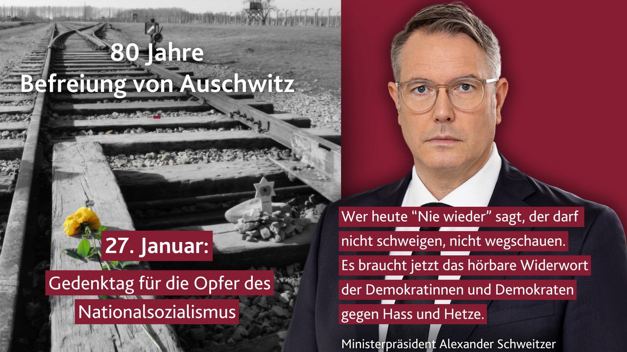 Ministerpräsident Alexander Schweitzer zum Gedenktag am 27. Januar