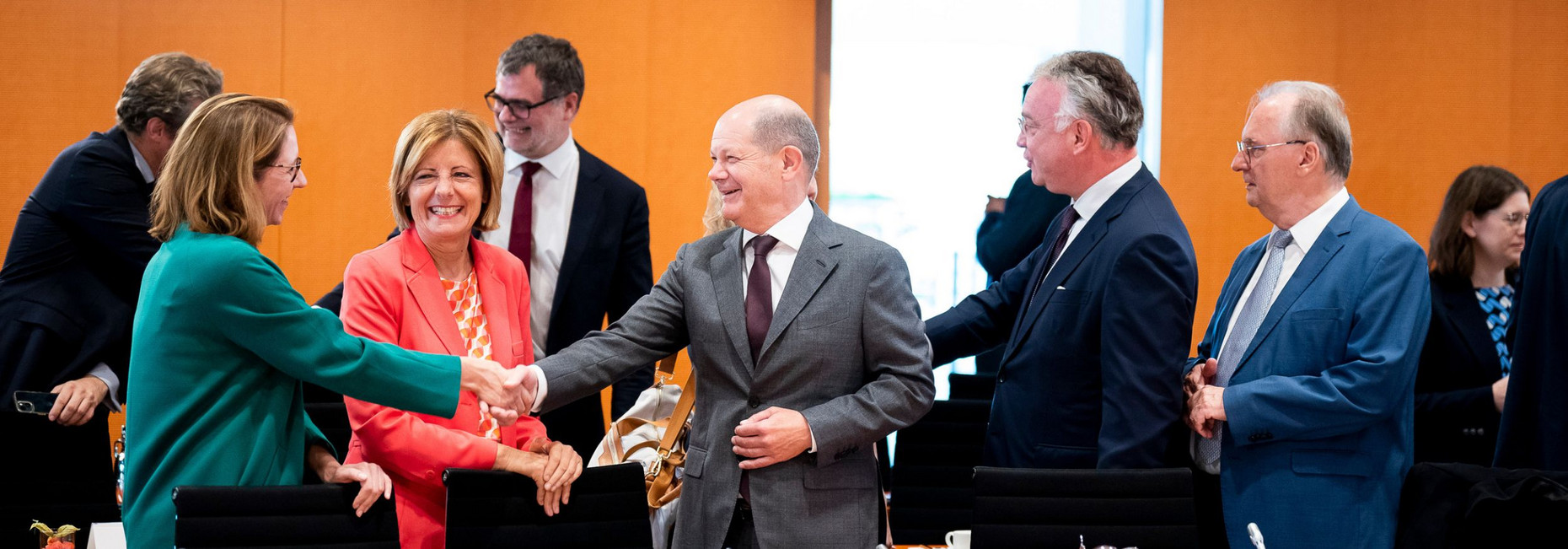 Malu Dreyer, Olaf Scholz, Spitzengespräch Chemie