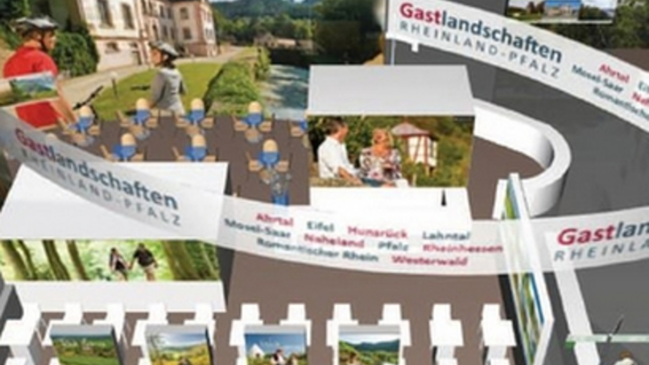 Plan für den neuen RLP-Stand bei der ITB. Bild: rlp-Tourismus