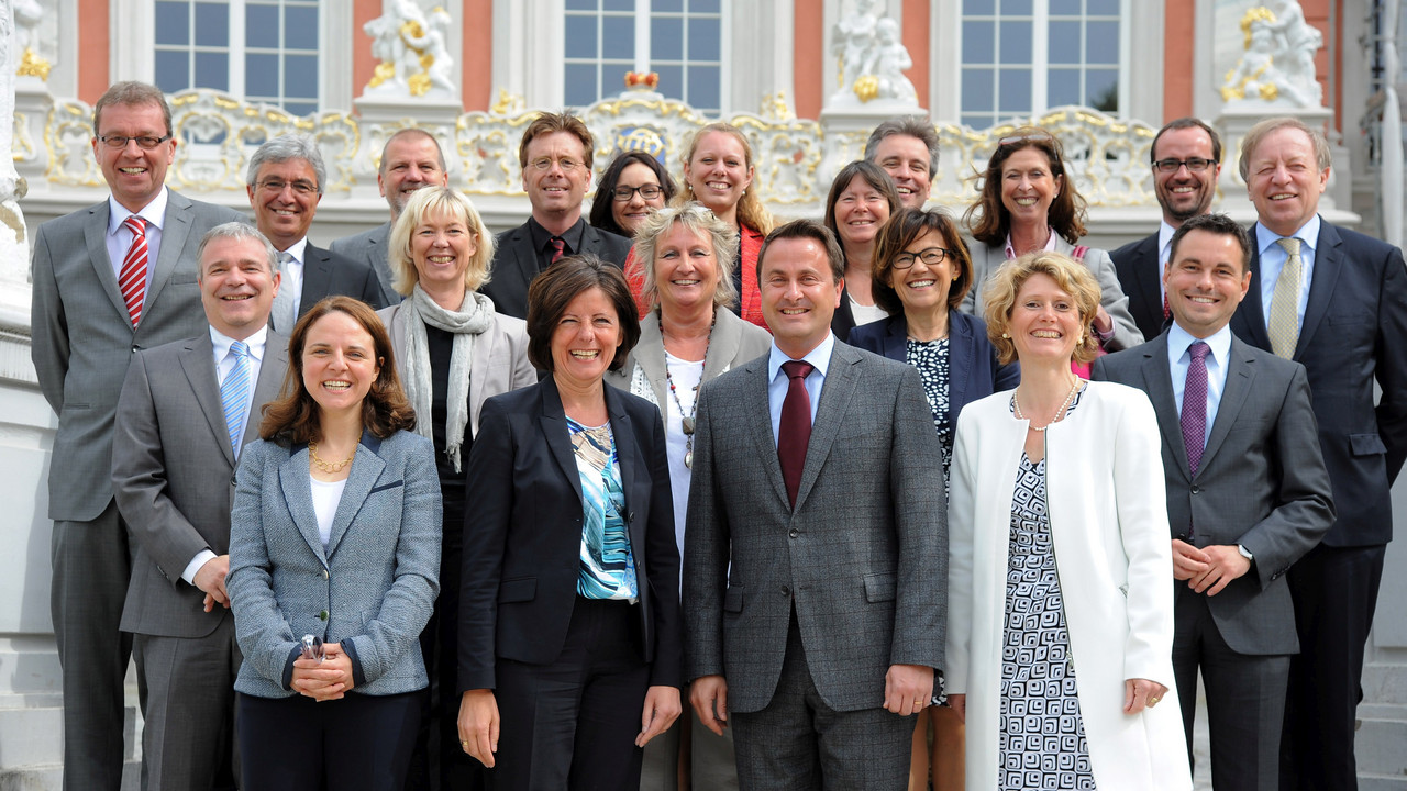 Treffen des rheinland-pfälzischen Ministerrats mit der Staatsregierung des Großherzogtums Luxemburg unter der Leitung von Ministerpräsidentin Malu Dreyer und Premierminister Xavier Bettel in der Aufsichts- und Dienstleistungsdirektion in Trier; Fotos: 
