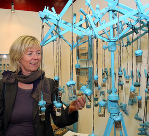 Ersten Rundgang von Ministerin Ahnen auf der KUNST direkt 2012; Bild: Sämmer