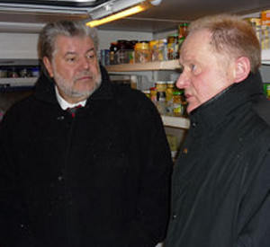 Ministerpräsident Kurt Beck mit Dr. Reinhard Steinkamp, HEIKO Geshäftsführer
