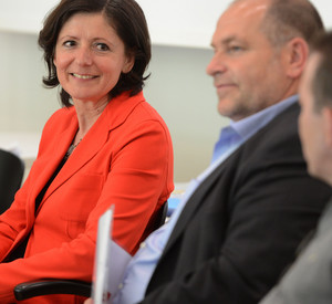 Ministerpräsidentin Malu Dreyer bei ihrem ersten regionalen Personal- und Betriebsräteforum in Trier; Bilder: Harald Tittel / © Staatskanzlei