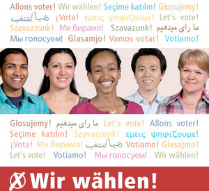 Plakat für die Beiratswahl