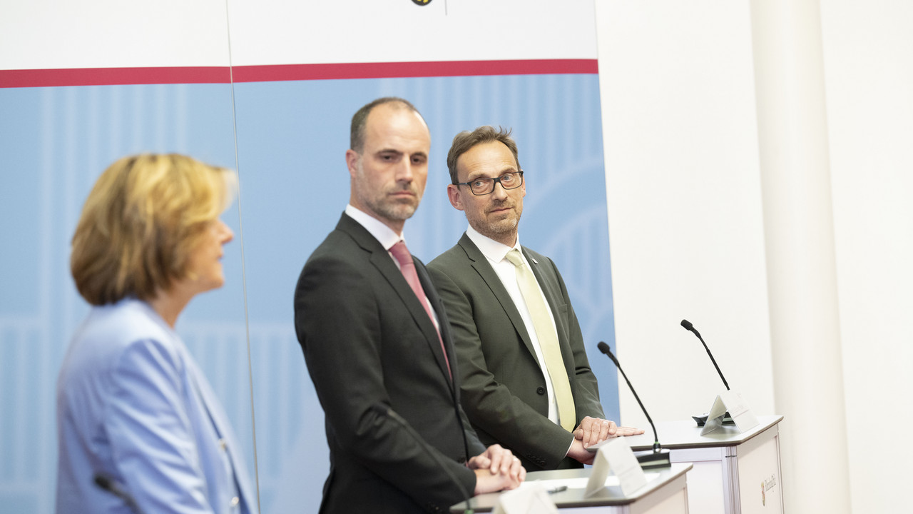 Prof. Thines während der Pressekonferenz.