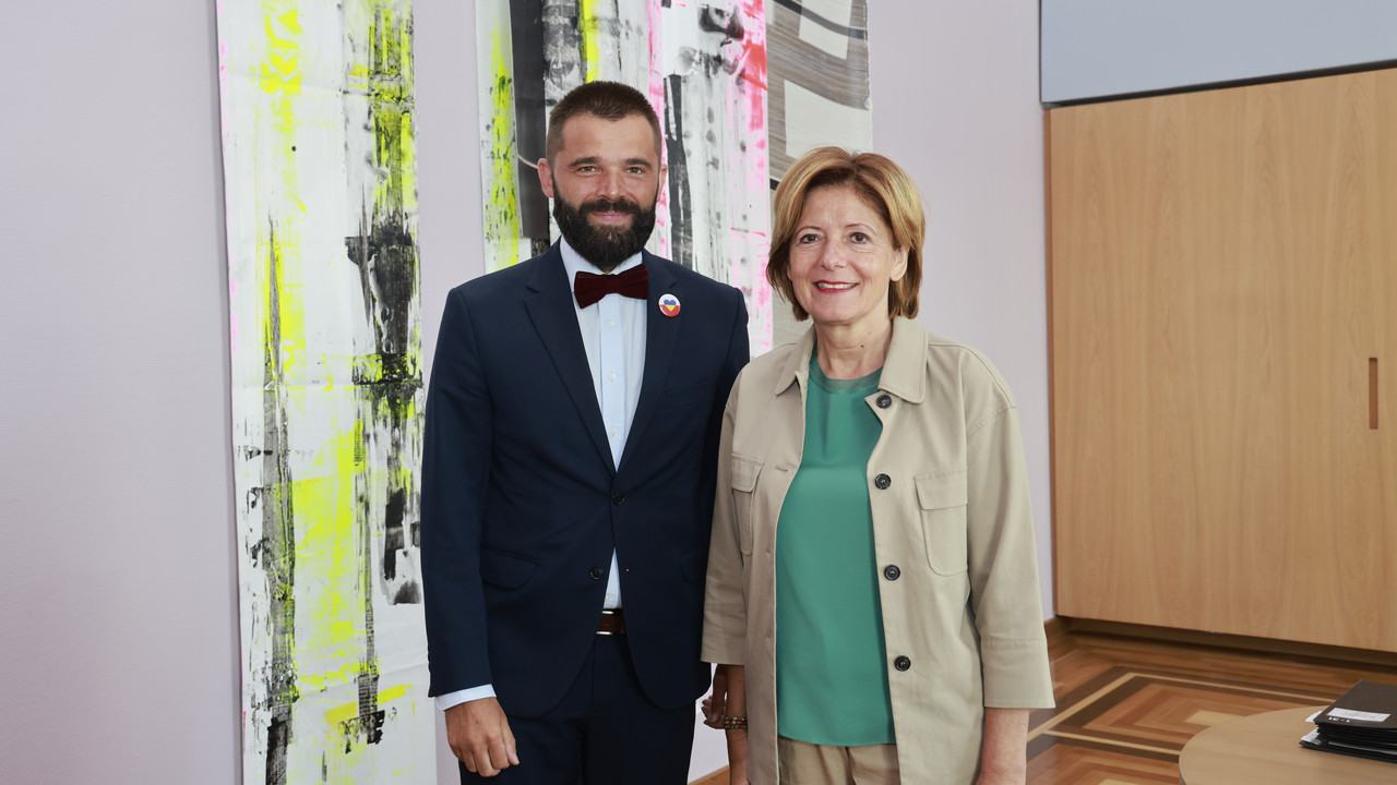 Ministerpräsidentin Malu Dreyer bei der Verabschiedung des polnischen Generalkonsuls Jakub Wawrzyniak.