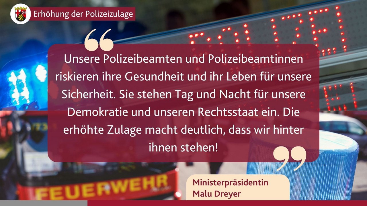 Erhöhung der Polizeizulage