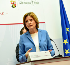 Ministerpräsidentin Malu Dreyer auf der Pressekonferenz