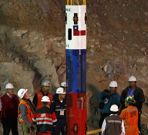 Rettungskapsel in Chile; Bild: dpa