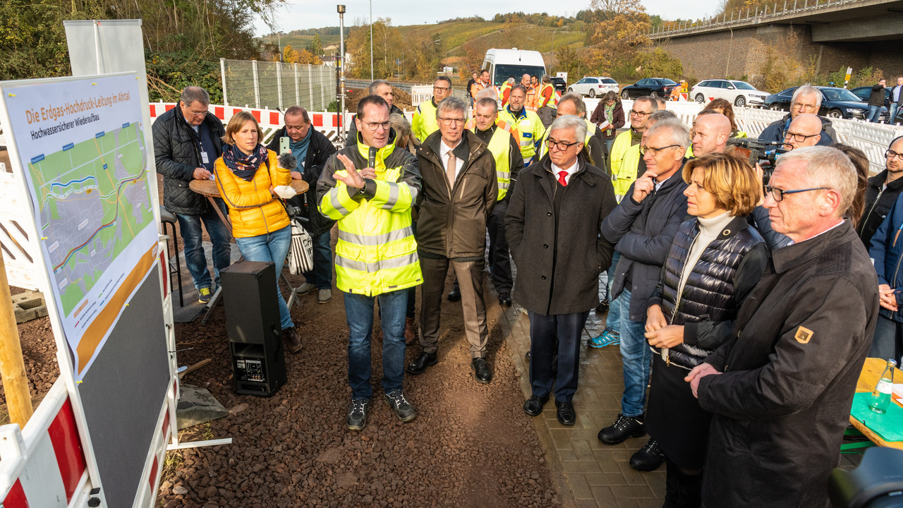 Neue Hauptschlagader für Gasversorgung ist Meilenstein für Wärmeversorgung im Ahrtal