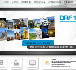 Screenshot der Startseite von DRF1